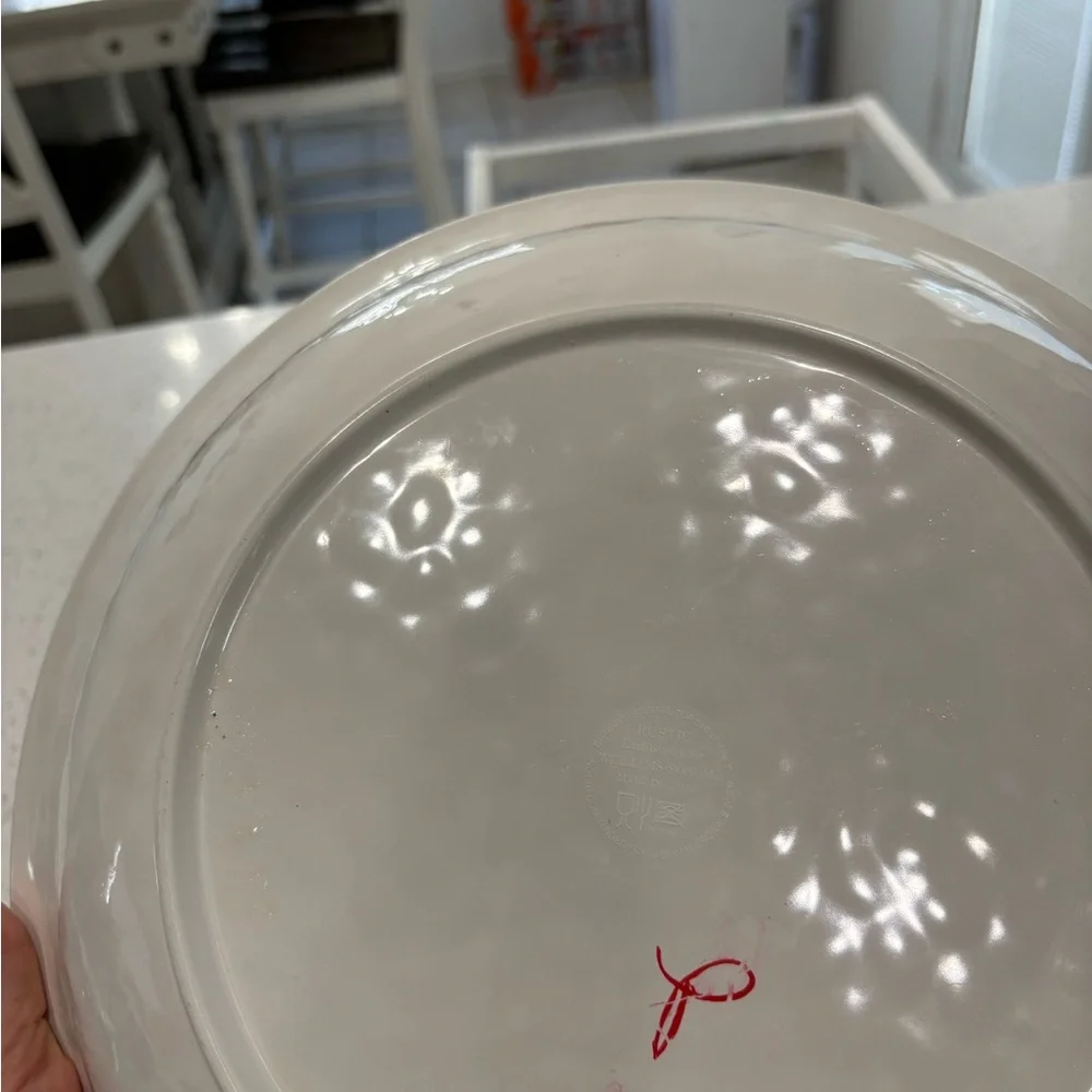 Williams Sonoma Textured Cream Ceramic Bowl Melamine Fruit Bowl